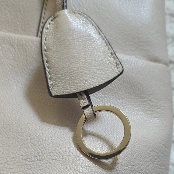 Kate Spade Cream Leather Tote Bag